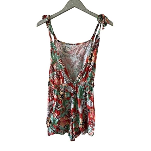 The Bikini Lab Tropical Floral Print Swimsuit Coverup Romper - Picture 3 of 5